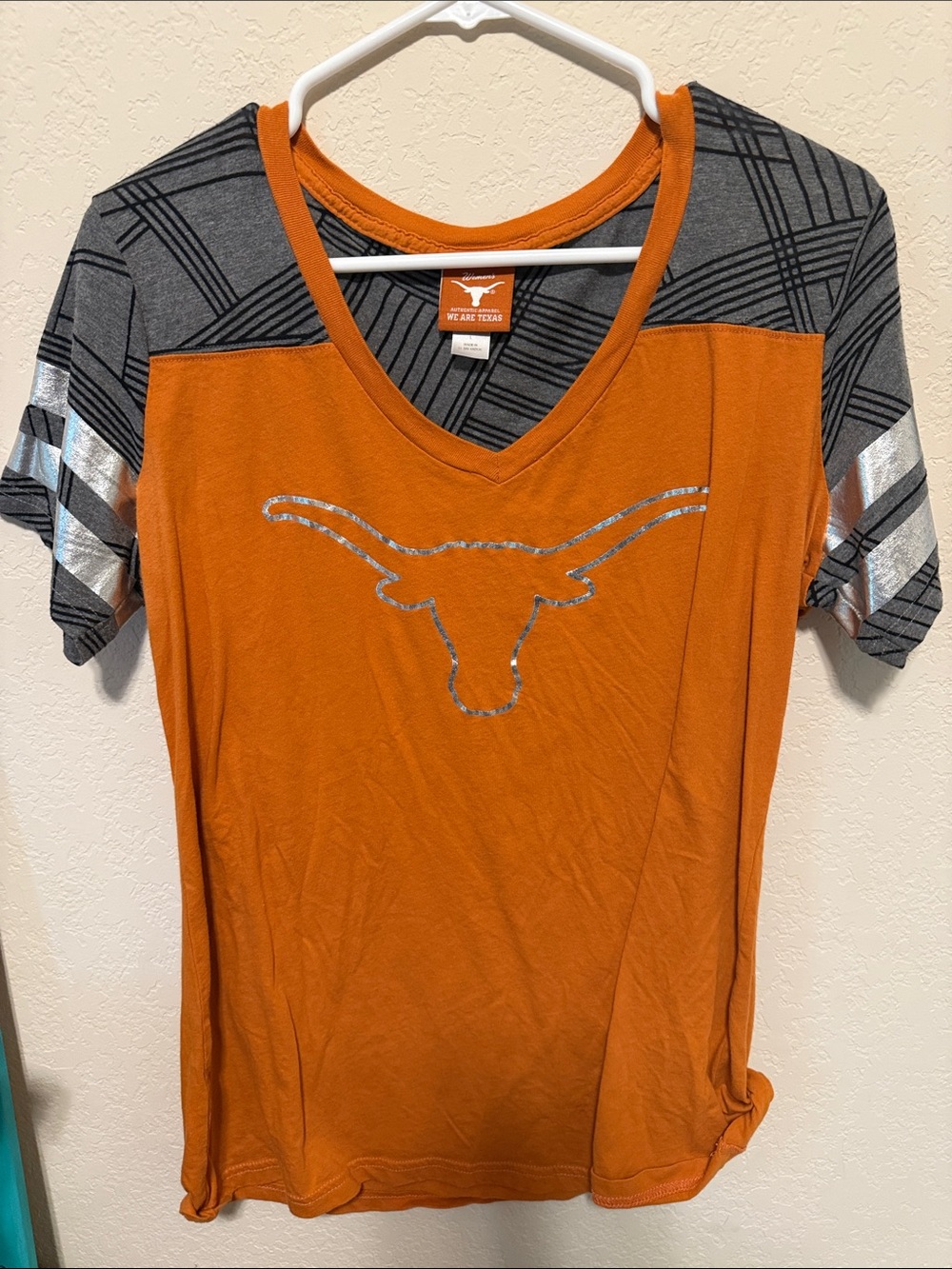 We Are Texas Women's Orange Short Sleeve V-Neck Tee